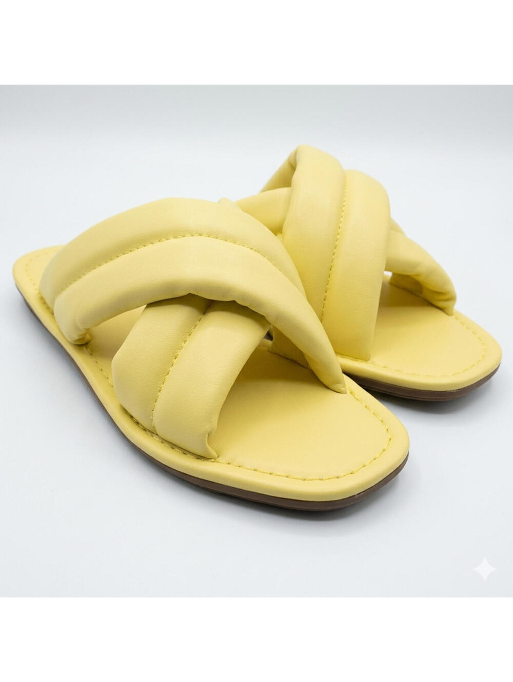 Lisa Vicky Mentor-V Popcorn Yellow Slide Sandals Womens Size 8 NWB Comfort Flat
